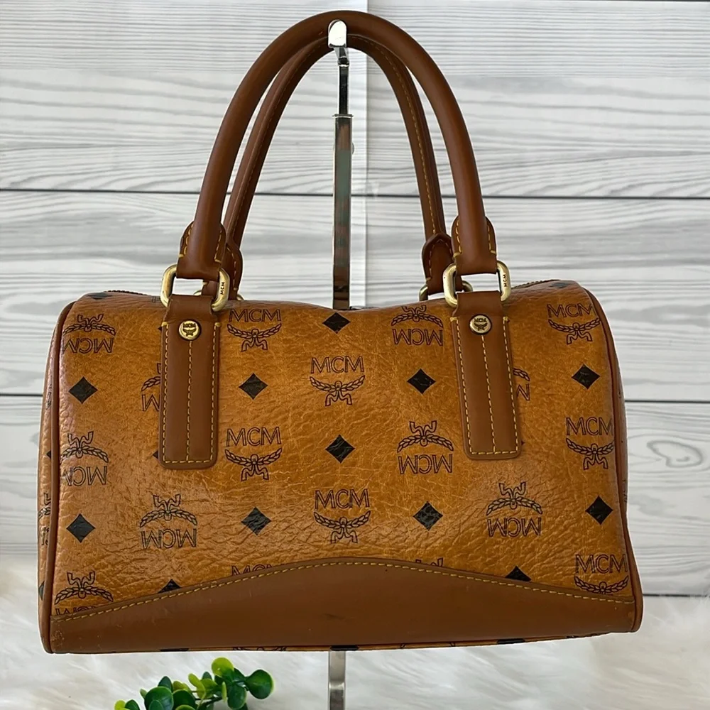 MCM Visetos‎ Boston Bag